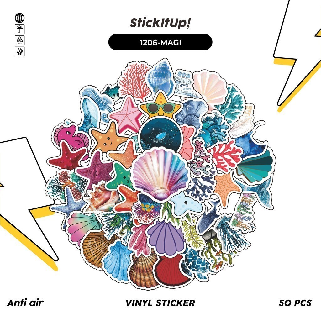 

COD✨ 100 Pcs Stiker Magic Sea Lucu Anti Air Untuk Dekorasi Notebook Sepeda Skateboard Handphone DIY