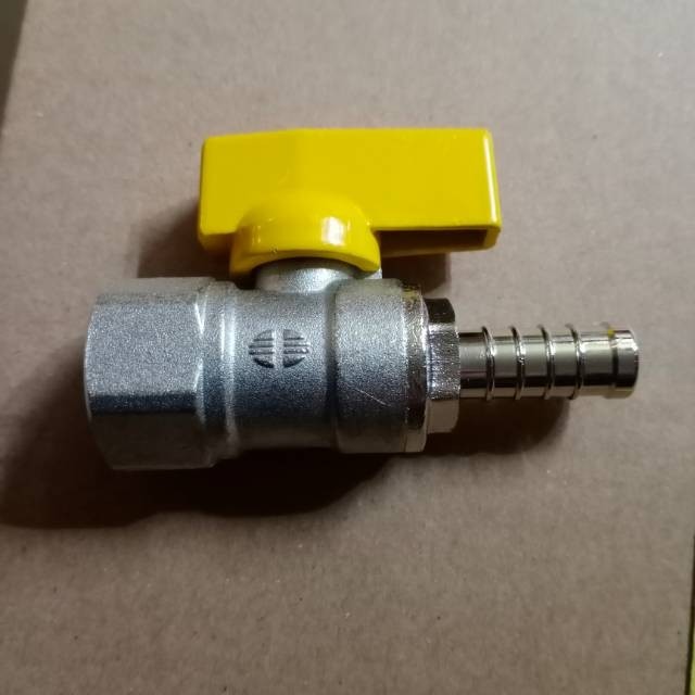 Hanaiso Medan Stop Kran Gas Drat Dalam 1/2 inch Hemat Water Heater Gas / stop keran gas 1/2 inch Rif