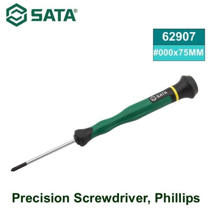 SATA 62907 Obeng Mikro Plus PH000 x 75 mm Precision Screwdriver Phillips PH 000