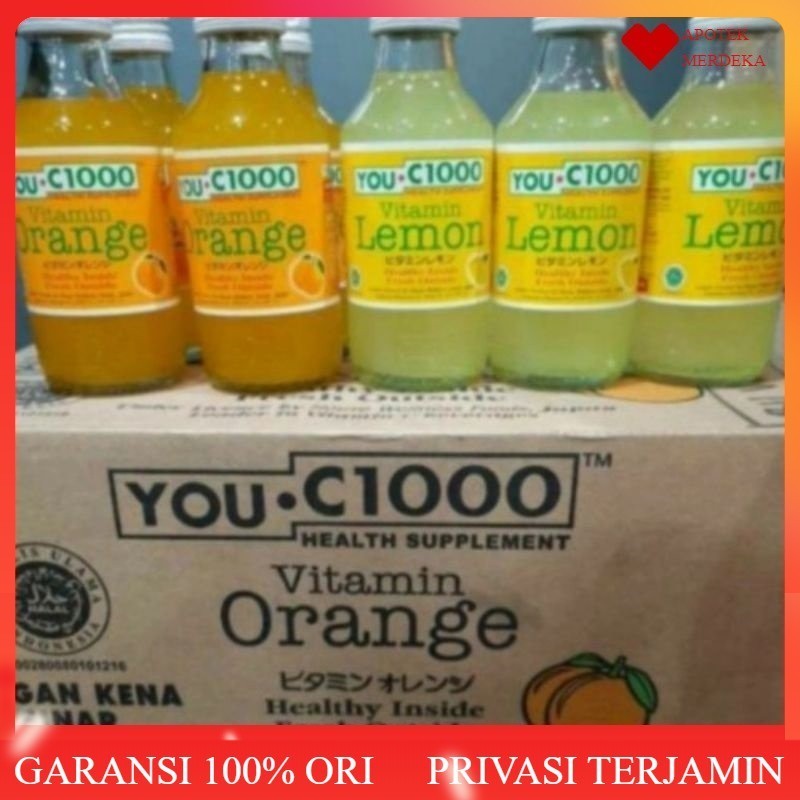 

You C 1000 140 Ml / Youc1000 You C 1000 Botol Kaca 140ml / You C 1000 Orange / Lemon / You C1000 Minuman Vitamin C