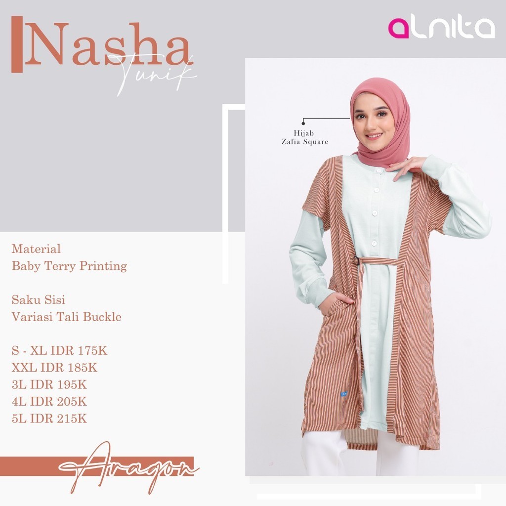 Tunik Wanita Premium Terbaru Nasha by Nibras | atasan blouse bahan kaos casual