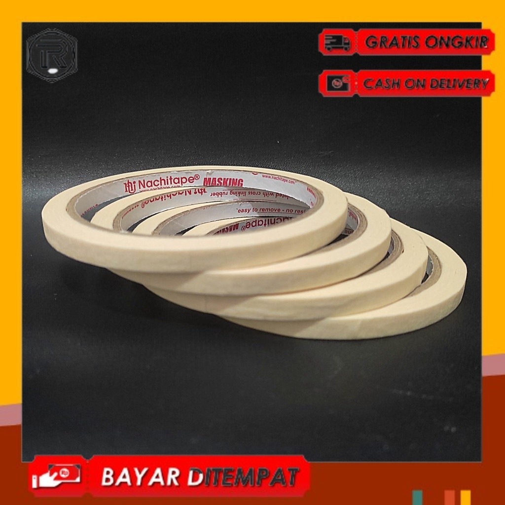 

MASKING TAPE, ISOLASI KERTAS, LAGBAN KERTAS 0.25 INCHI 6 MM NACHI