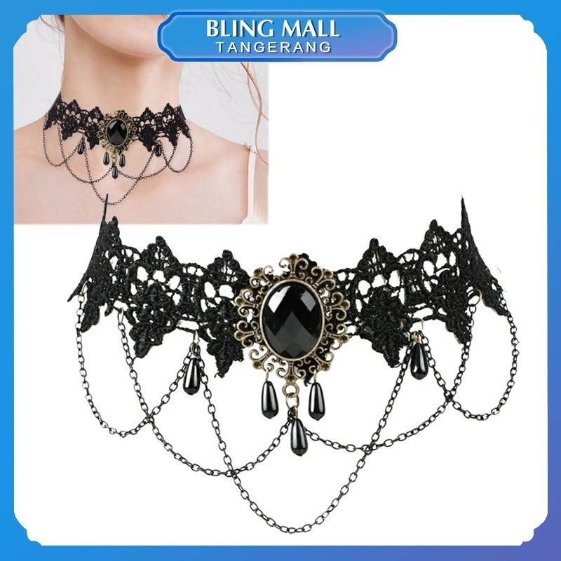Kalung Choker Gaya Vintage Gothic Untuk Wanita