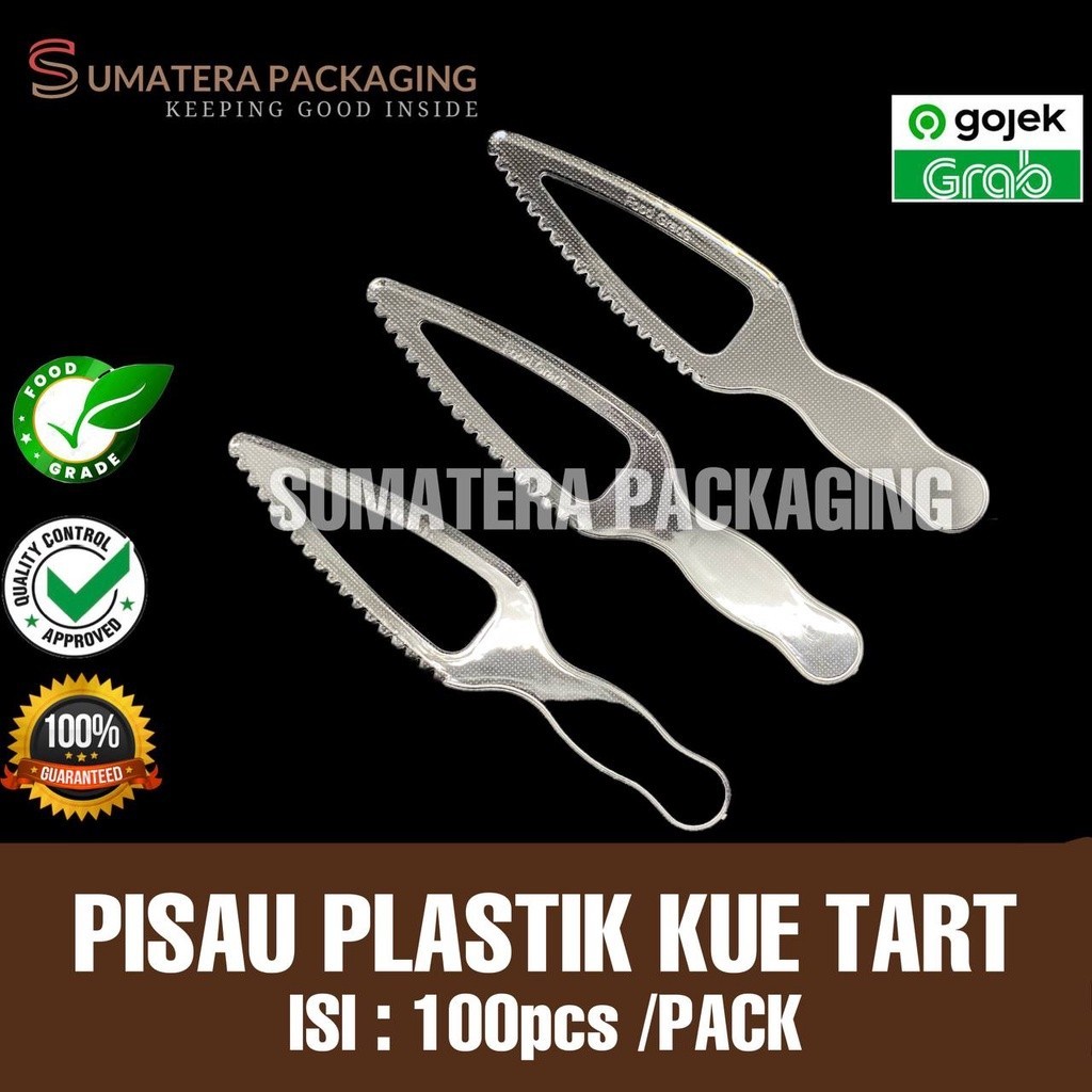 Pisau Kue Tart STERIL + KOREK API  /Pack 100 Pcs Bening Cake Ultah Murah Medan