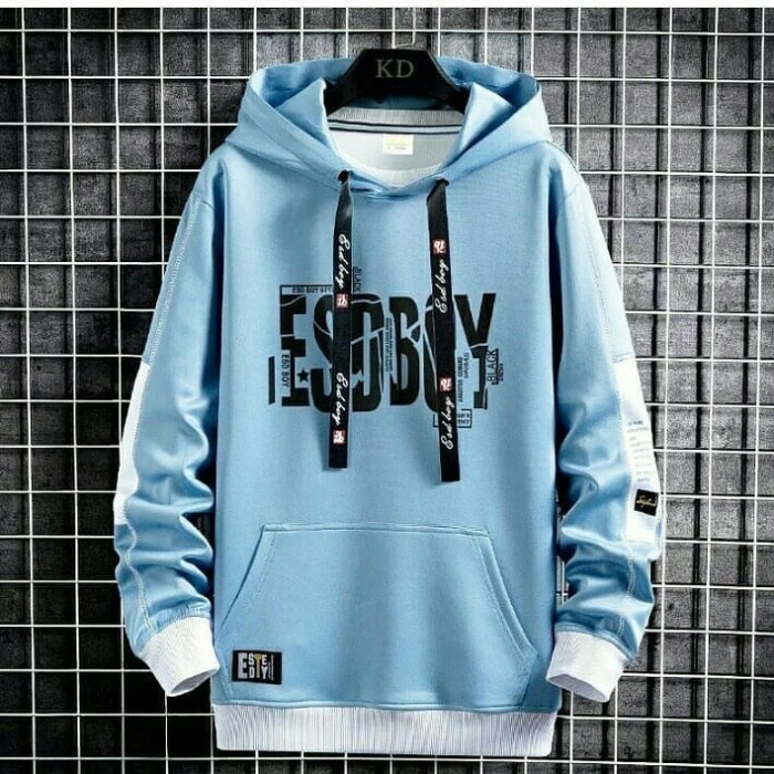TOKOSANIA Sweater Hoodie Korea Remaja / Dewasa Jaket hodie Cowok Cewek Kekinian - Biru