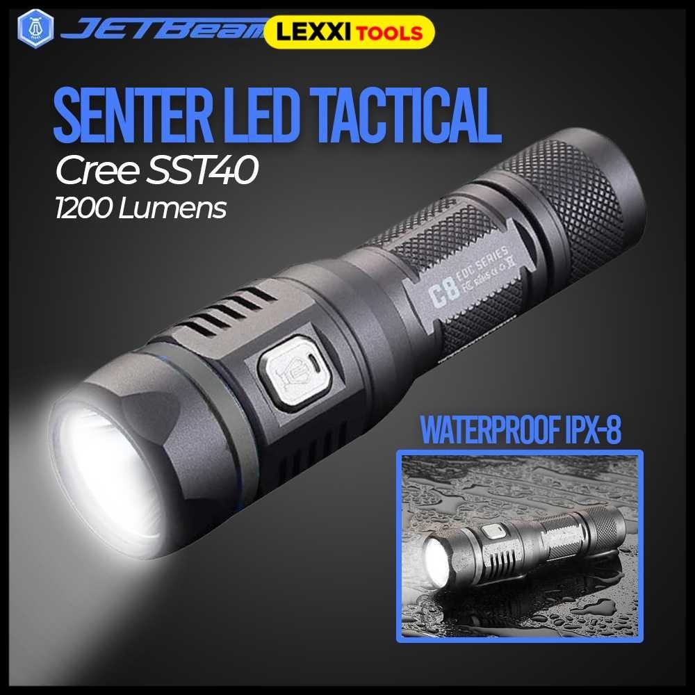 Senter Tactical LED JETBeam Cree SST40 1200 Lumens 230m - C8 Pro
