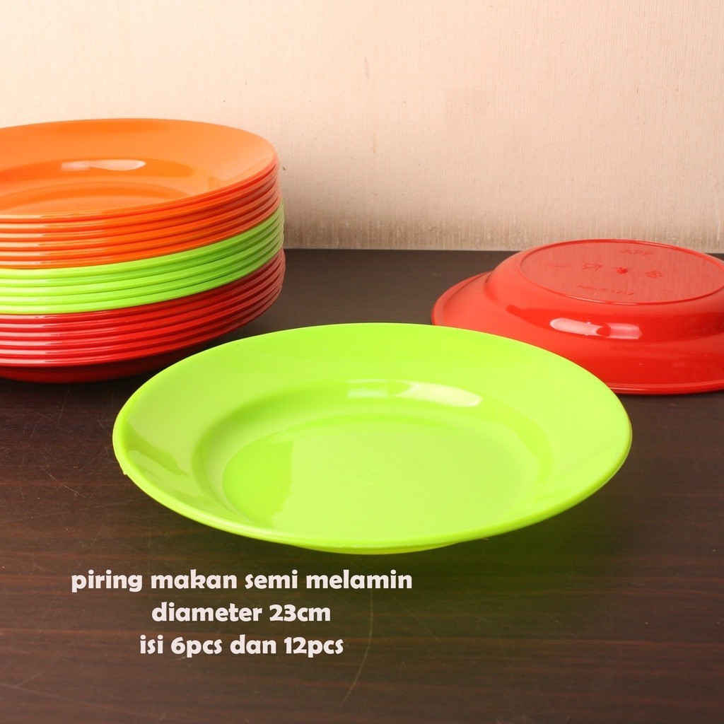 PIRING MAKAN PLASTIK/PIRING PLASTIK SEMI MELAMIN MURAH