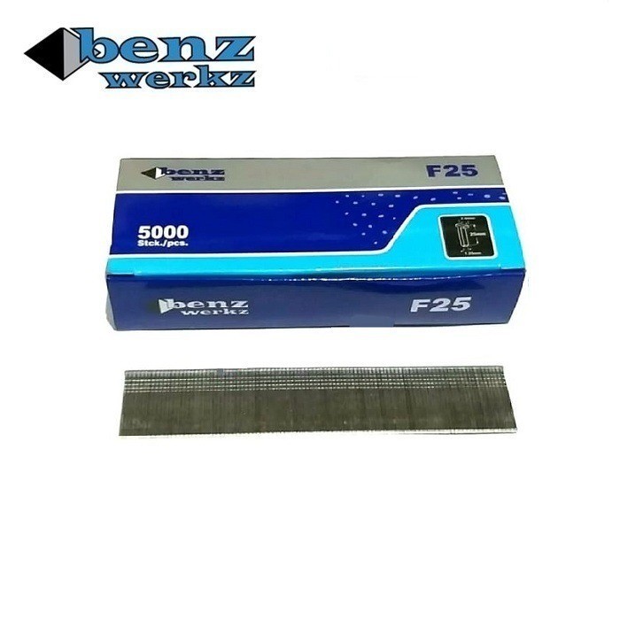 

Isi Staples Mesin Paku Tembak BENZ KODENKI F25 MO Lurus Mata Air Nailer Nail Gun Angin Stapler F 25 25MO