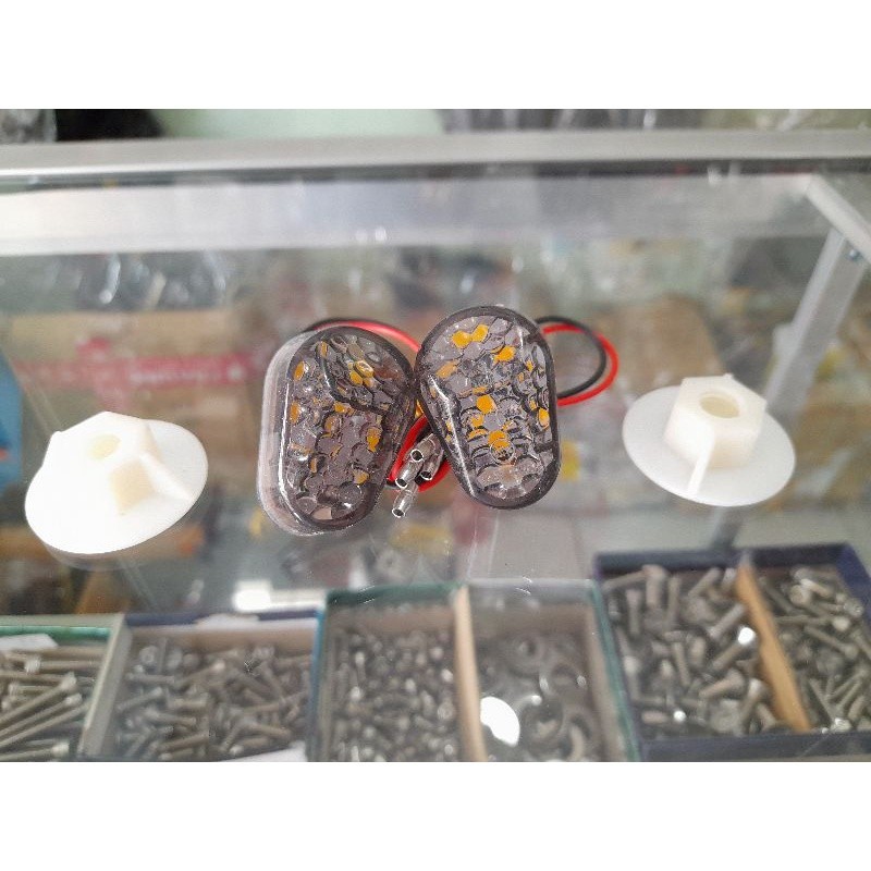 sen riting reteng tempel led kuning amber terang vixion r15 ninja rr ninja 250 cb150 mxking cbr 150 