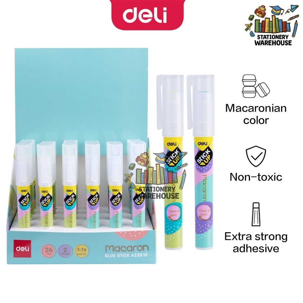 

Deli Glue Stick Macaron Lem Kuat Bentuk Pena dengan Klip, Bisa Dicuci EA23810 A23810