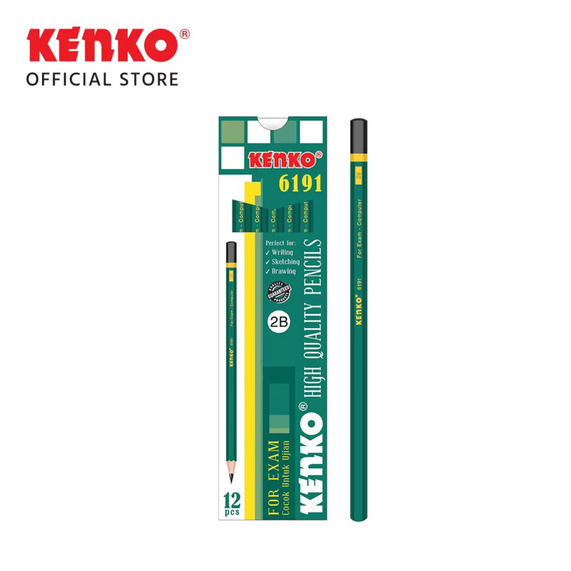 

Pencil 2B Merek Kenko-6191 @12 Pcs