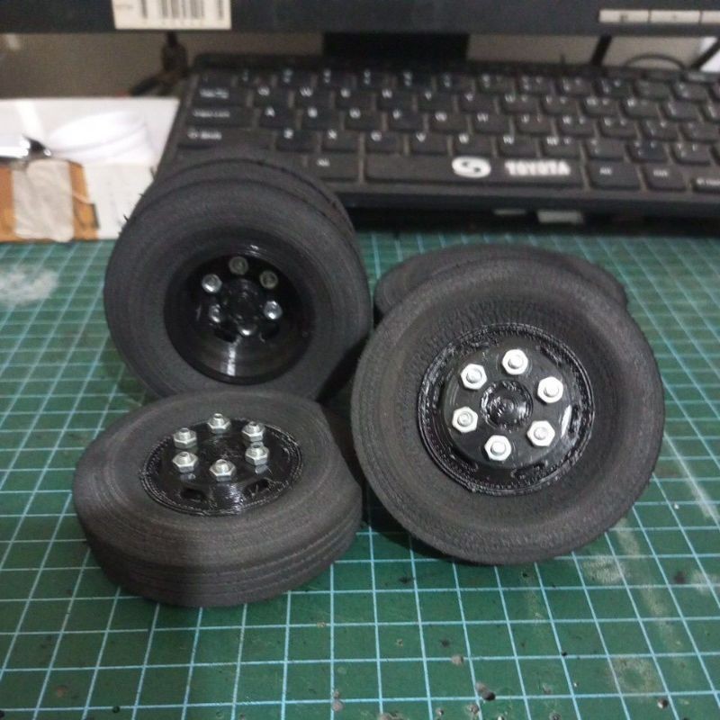 OY75S velg rc miniatur truk skala 12 canter/giga pnp gardan wpl