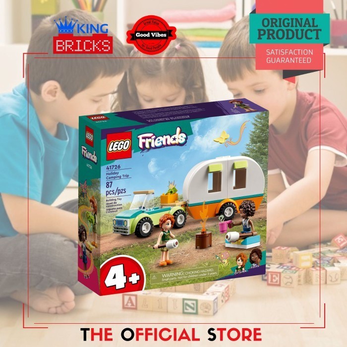 PoHouse88 Mainan Edukasi LEGO Original FRIENDS 41726 Holiday Camping Trip Mainan Anak Perempuan