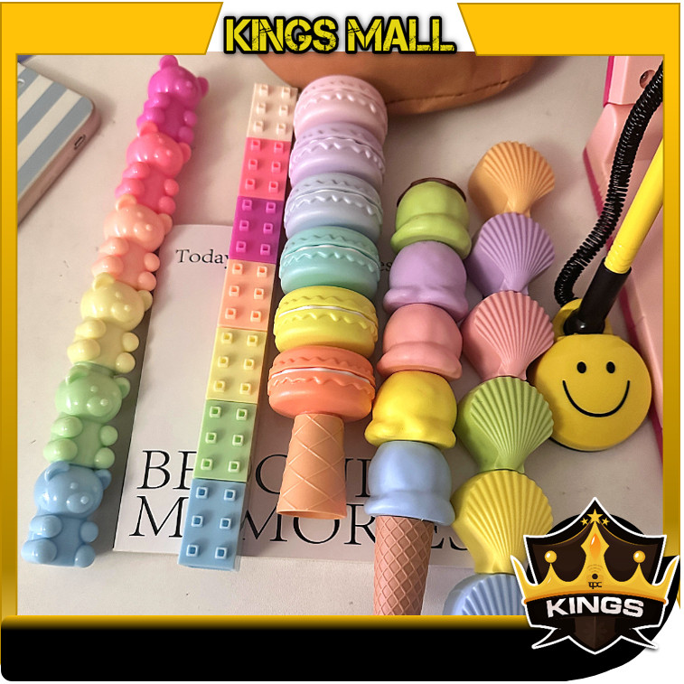 

KINGs - S6295 Textliner Motif Karakter Lucu / Spidol Pastel Lucu Warna Warni