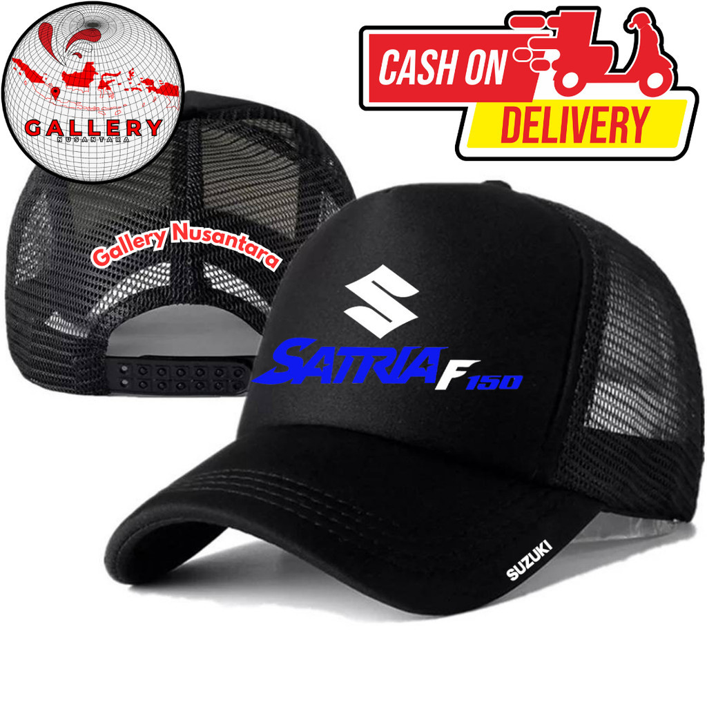 Gallery Nusantara Topi Trucker SATRIA F - Topi Distro SATRIA FU Logo - Topi SATRIA F Premium - Topi 