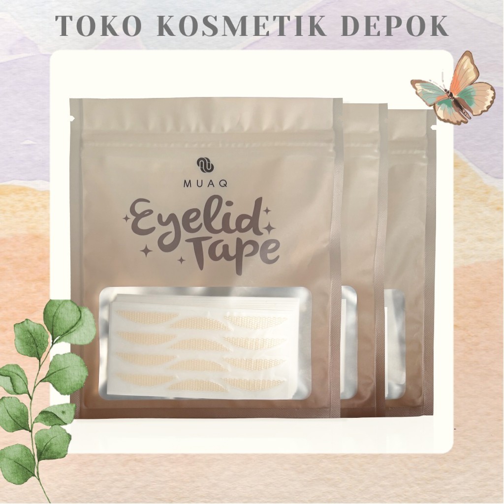 PERLEMBAR SKOT MATA MUAQ | MUAQ Nylon Lace Eyelid Tape 1 lembar isi 6 pasang ||