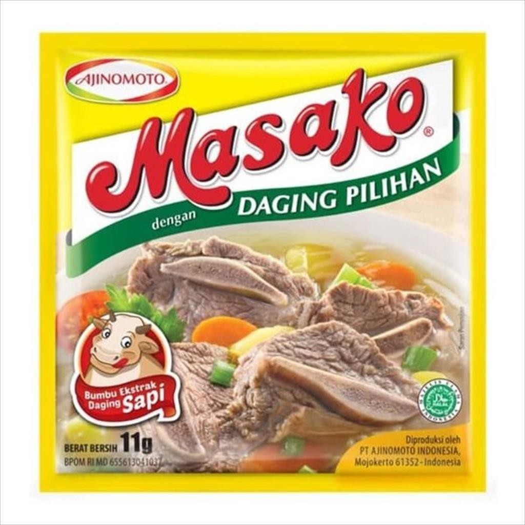 

Masako Kaldu Sapi Bumbu Penyedap 1 renteng [11gx12s]