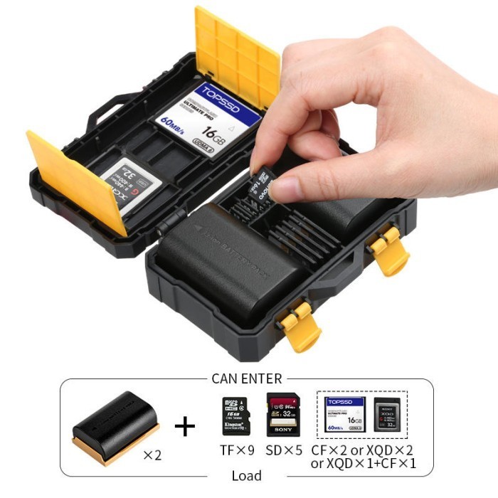 FB Camera Battery & Memory Case NIKON FUJI CANON SONY