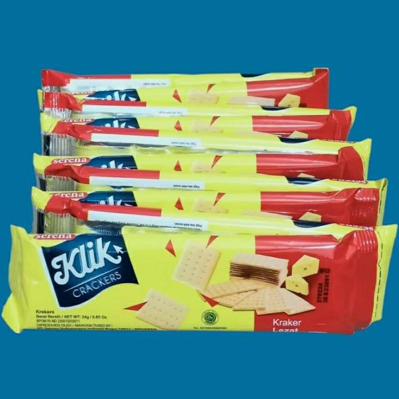 

Biscuit Serena Klik Crackers Keju (1 pack isi 10) Biskuit Enak Murah