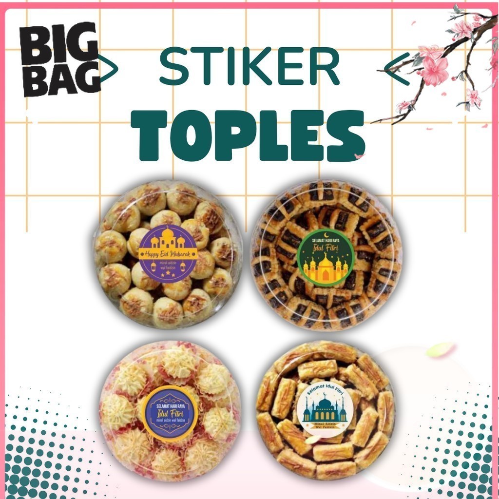 

BIGBAGPRINT- CETAK STIKER BULAT LEBARAN STIKER TOPLES KUE IDUL FITRI STIKER KUE LEBARAN