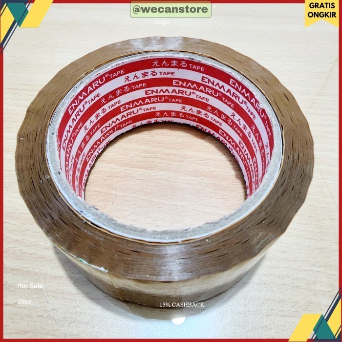 

Lakban Bening Coklat 450mm X 90yard Merk Enmaru - Coklat