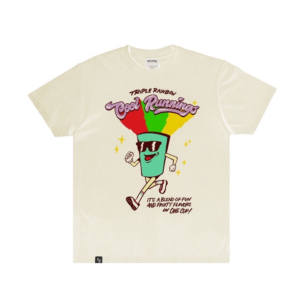 【COD】 NEW 【COD】Lawless Dogbar - Triple Rainbow - White/ OKE T-Shirt KAOS