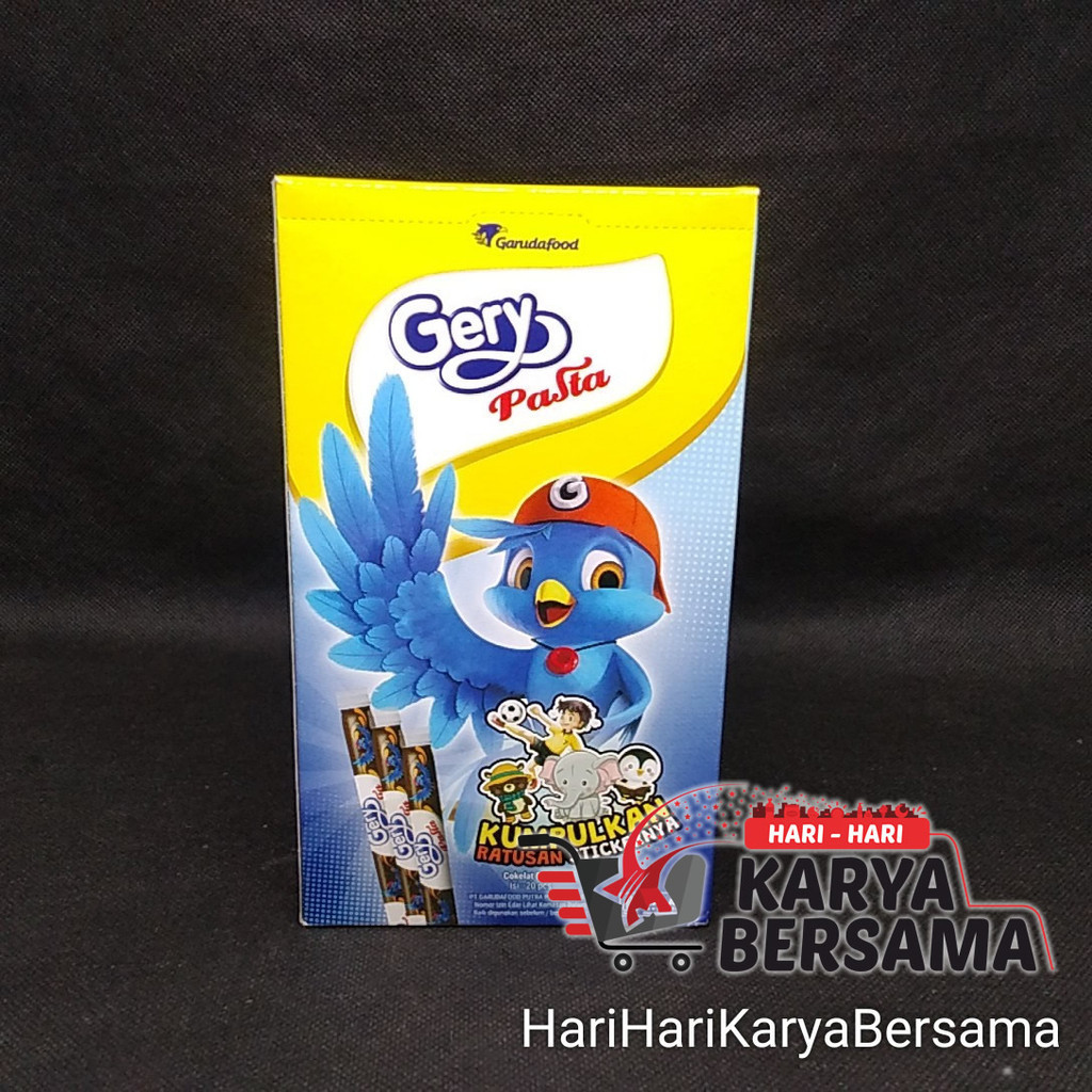 

GARUDA FOOD GERY PASTA COKELAT BOX 20'S X 7GR KARAKTER MOTIF RANDOM