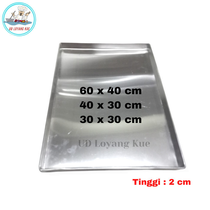 

TERJUAL Loyang Oven Bahan Alumunium/Loyang Oven Kue kering - 30x30x2 cm