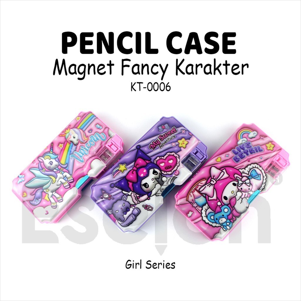 

[MaxMart] Kotak Pensil Magnet Karakter S Besar YH-0006 /Tempat Pensil Fancy