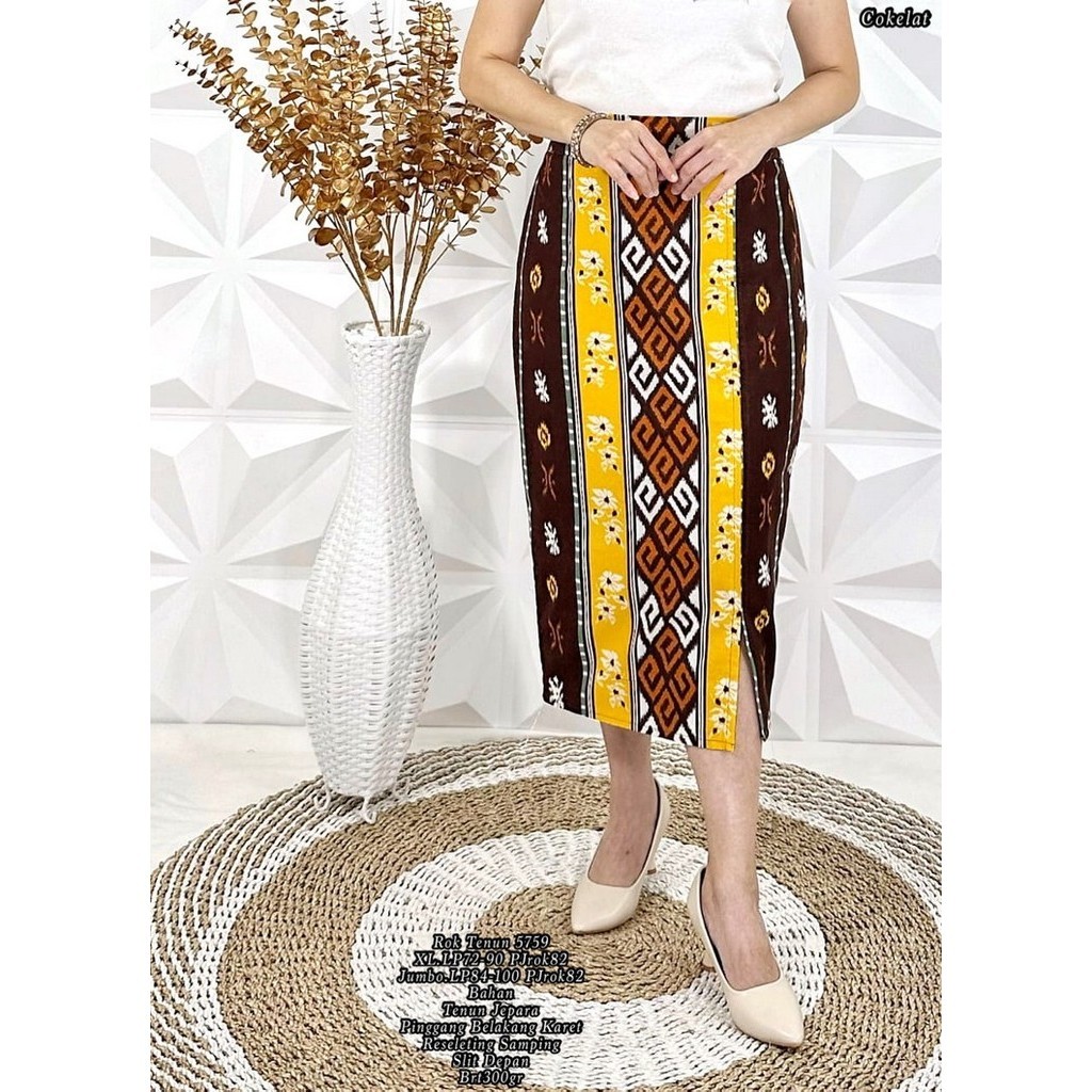 ROK WANITA TENUN 5759 TENUN JEPARA#BESTSELLER