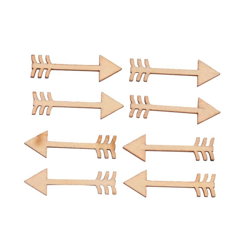 

50Pcs 4x1.2cm Unfinished Arrows Shaped Wood DIY Supplies Crafts Handmade Accessories For Party Home Decor Wooden Embellishments