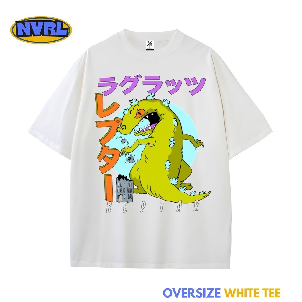 Kaos oversize reptar cartoon vintage tee