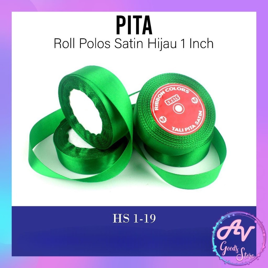 

Pita Satin 1 inch 2.5cm (1Roll) / Pita Kain Polos Warna Warni / Pita Kado Dekorasi