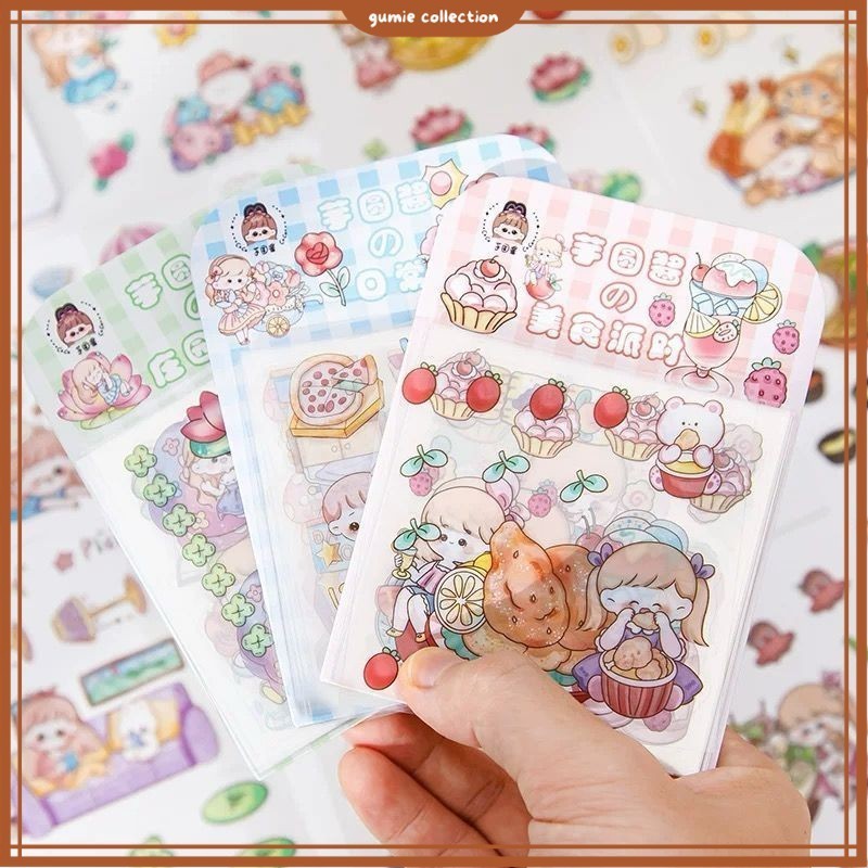 

GC - STICKER AESTHETIC 20PCS MOTIF LUCU DESIGN / STICKER WATERPROOF TUMBLER / STICKER BUKU DIARY MOTIF