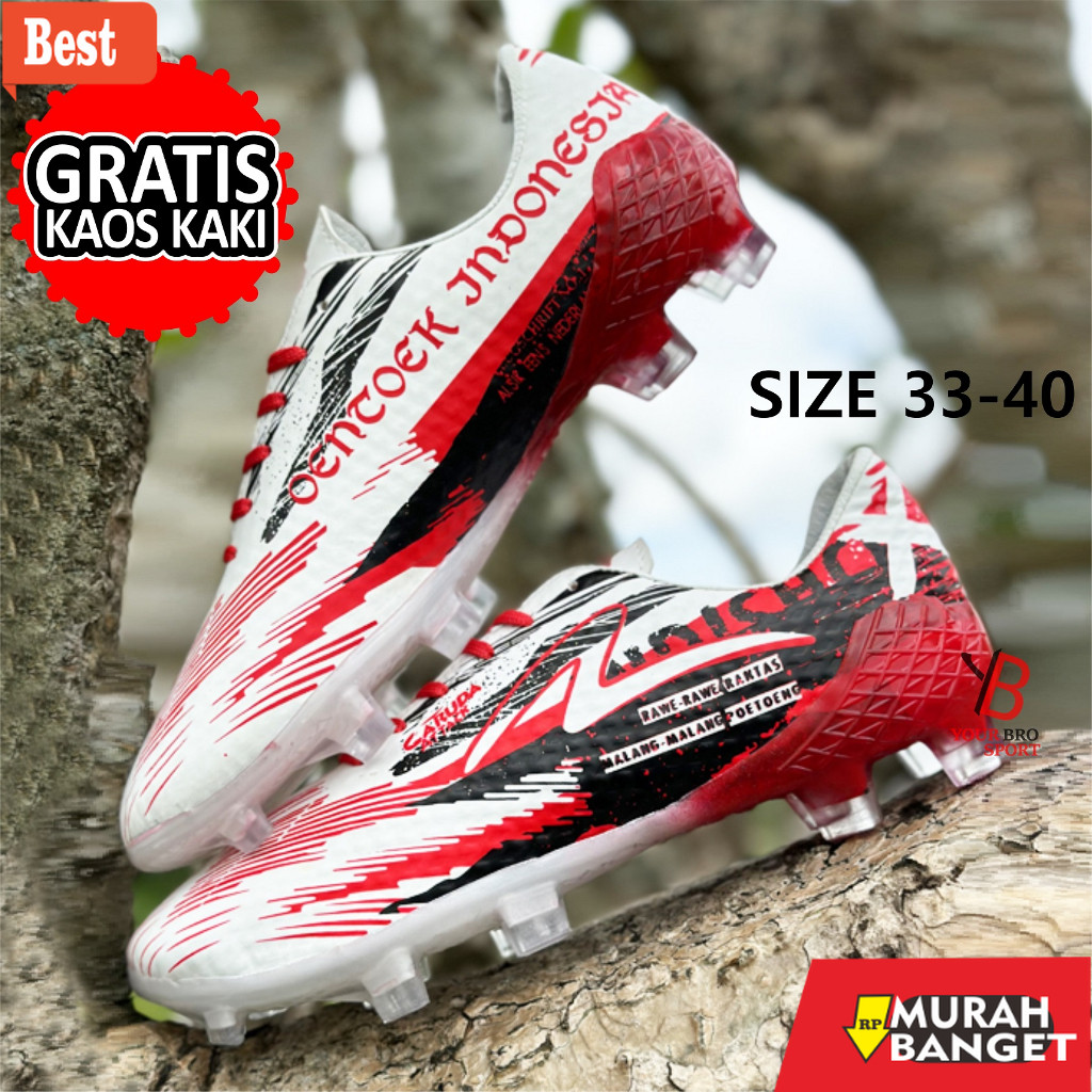 sepatu bola murah terbaik SEPATU BOLA ANAK ANAK UKURAN 32,33,34,35,36,37,38,39,40 FREE KAOS KAKI. Se