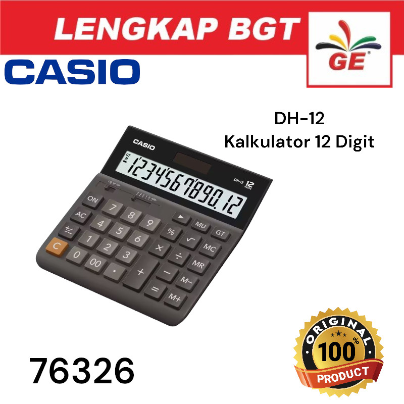 

CASIO Kalkulator Casio DH-12 12 Digit Besar / Calculator Casio DH-12 - 76326