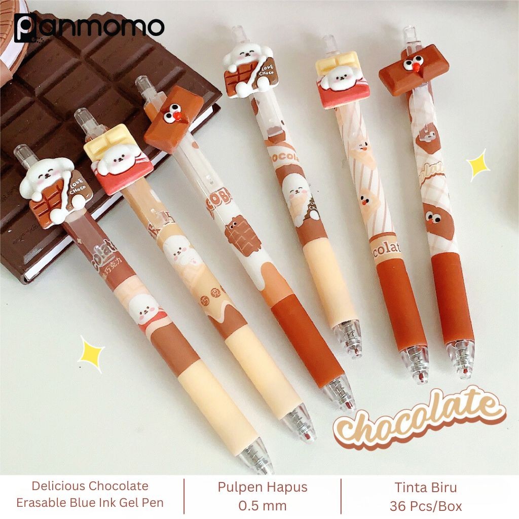 

Pulpen Bisa Dihapus Tinta Biru Delicious Chocolate Erasable Blue Ink Gel Pen