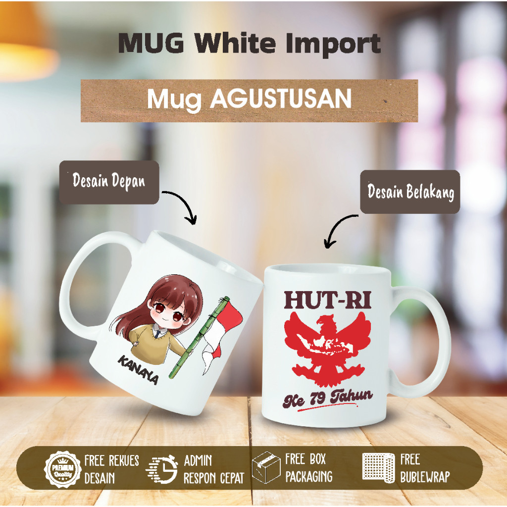 Mug Custom  AGUSTUS -an / Kado AGUSTUS/ Mug AGUSTUS gift // custom mug foto // mug custom nama