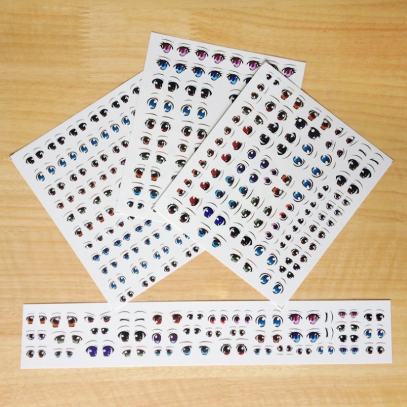

Cartoon Eyes Stickers Anime Figurine for Doll Face Organ Paster Clay Decals
