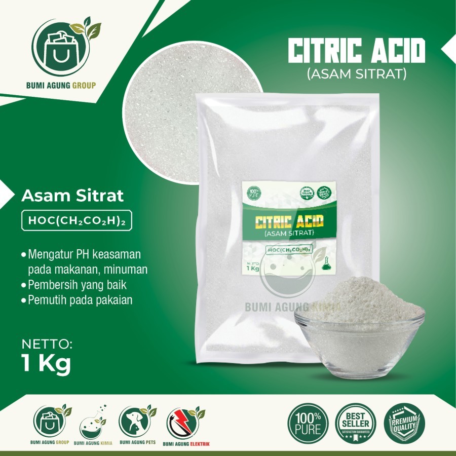 

CITRIC ACID / CITRUN SITRUN 1KG FOOD GRADE-TOP