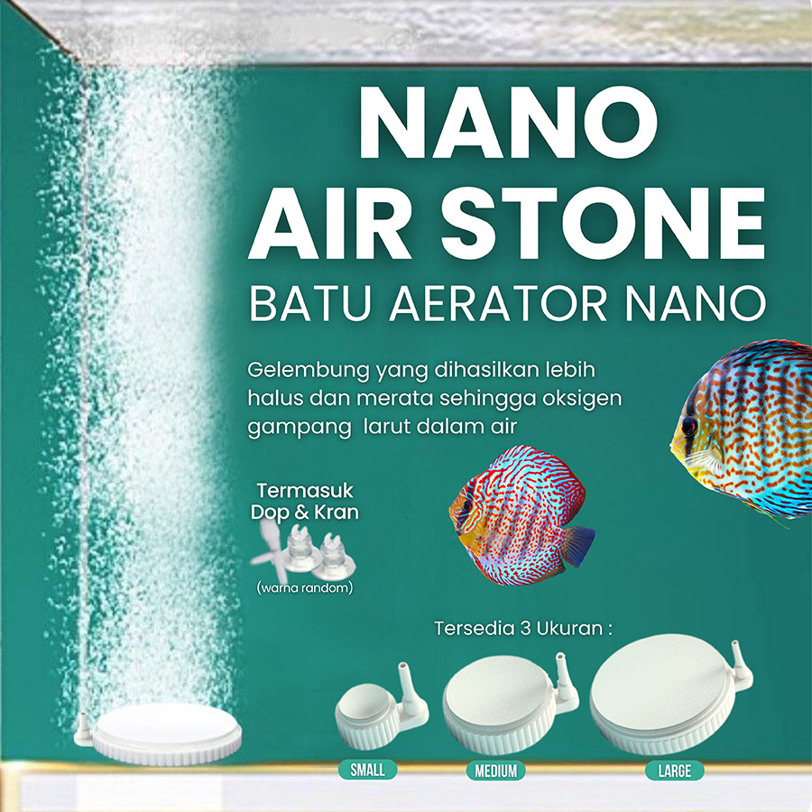 Batu Gelembung Udara Akuarium Nano AIrstone Kolam Aquarium Airstone Nano