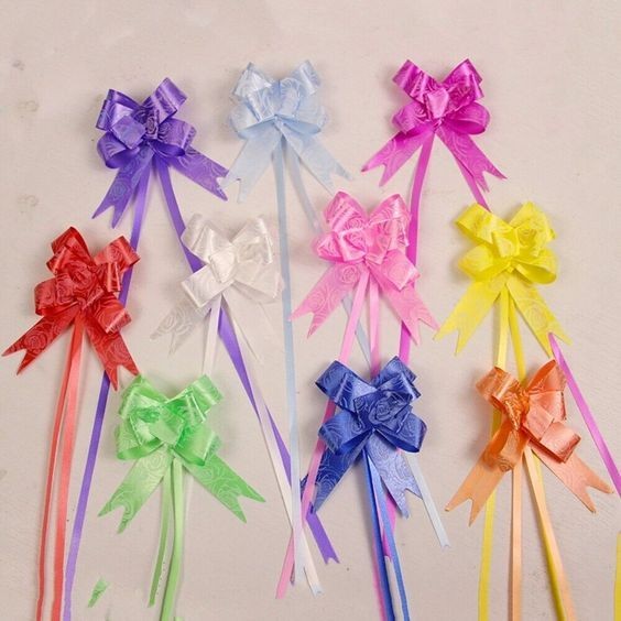 

1 Buah Pita Tarik 18mm Tanpa Renda Pita Serut Motif Hiasan Parcel Hampers Souvenir Pull Bow Lace 18 mm Ribbon