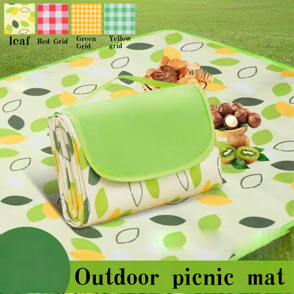 Tikar Piknik Portabel Bahan Anti Air Camping Alas Karpet Piknik Bersantai 1,5m x 2m Polyester Outdoo