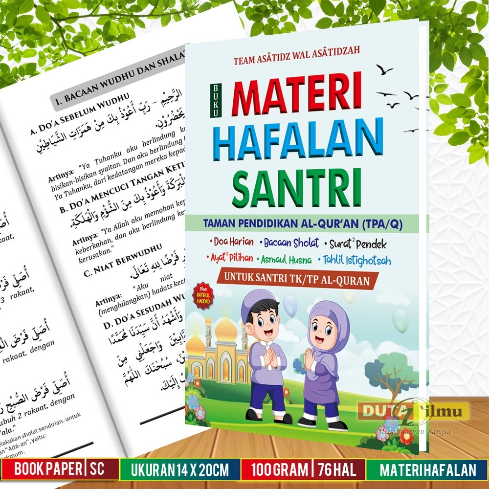 Buku Materi Hafalan Santri TK & TPA