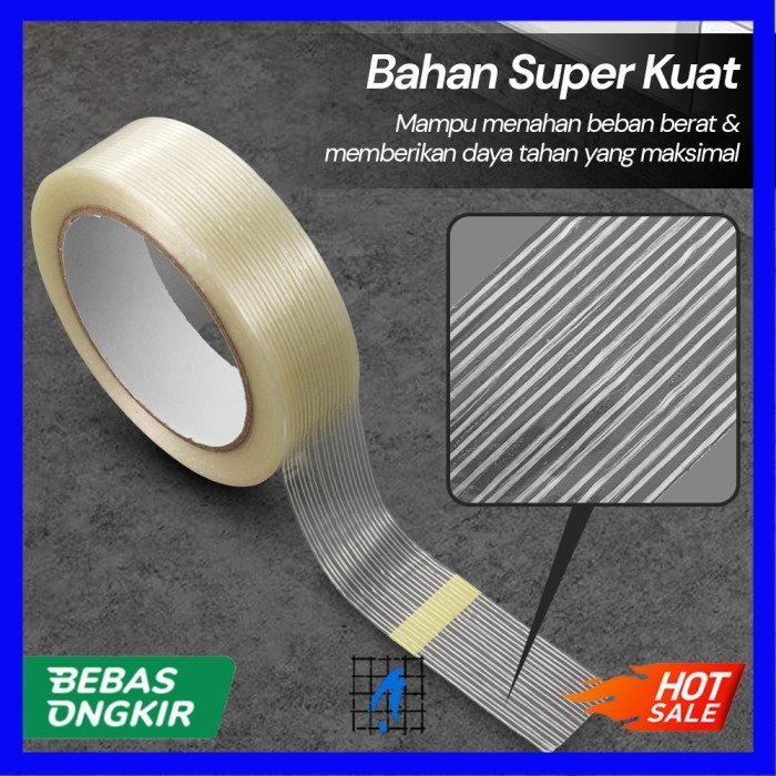

Lakban Super Strong Fiber Tape 25 Meter - 10mm