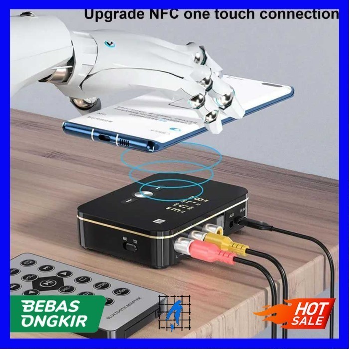 Audio NFC Bluetooth 5.0 Transmitter Adapter Coaxial AUX