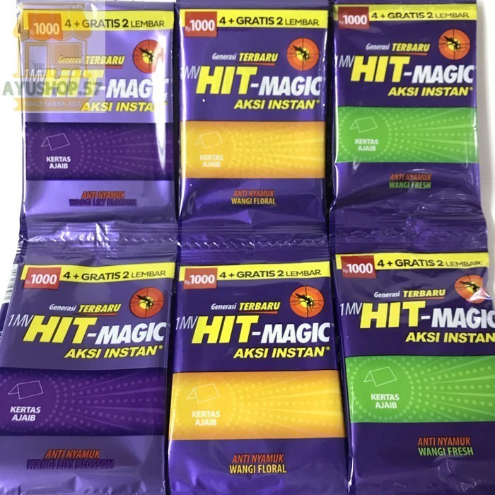 

HIT Magic Bakar Anti Nyamuk [4'sx12sachet/renceng] - Floral - AYUSHOP57