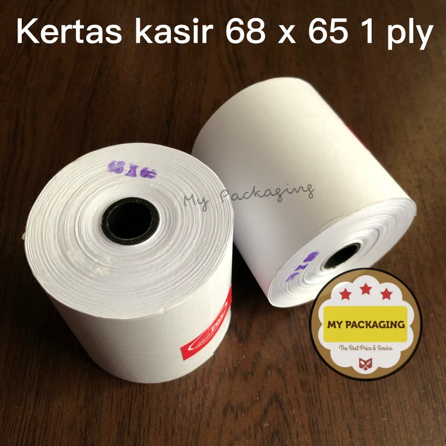 

Kertas Kasir 68 x 65 Struk Telstruk HVS 1 ply - bisa cod