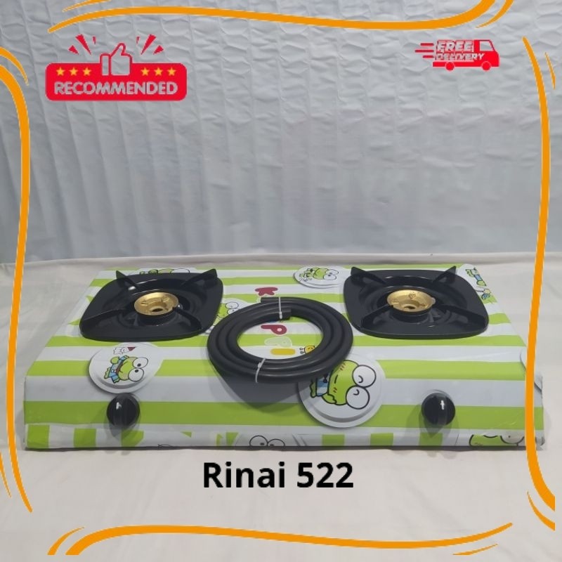 KOMPOR GAS 2 TUNGKU PROMO GRATIS SELANG RINNAI 522 STIKER KEROPI REKONDISI