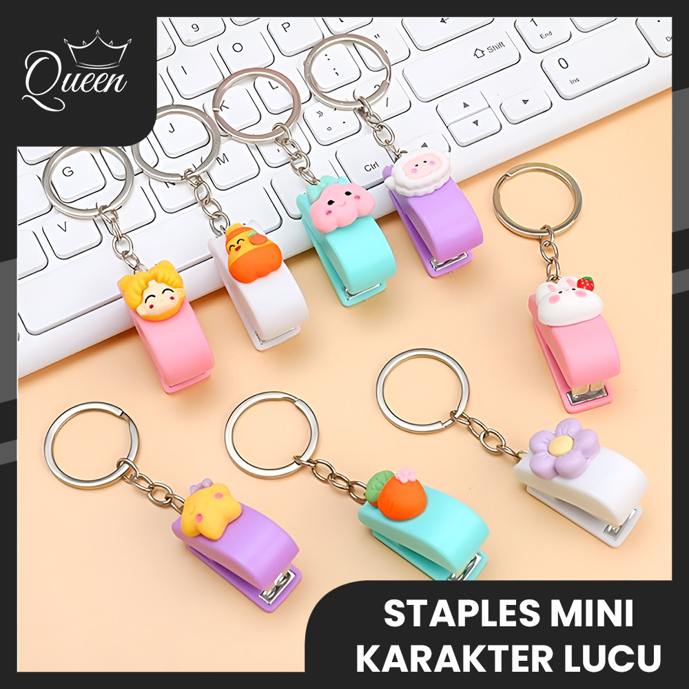 QG  STAPLES MINI GANTUNGAN KUNCI KARAKTER LUCU